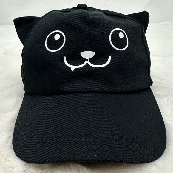 Black Cat Kids Size Adjustable Cap Hat 100% Cotton Oriental Trading Co. - Picture 1 of 9